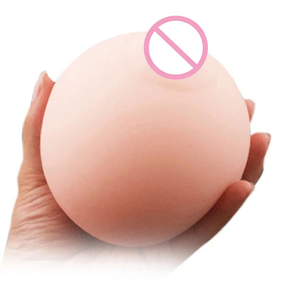 Male Masturbation Toys Fake Breasts Artificial Chest Vagina Masturbator For Men Adult Goods Stress Squeeze Ball Soft Mini Boob