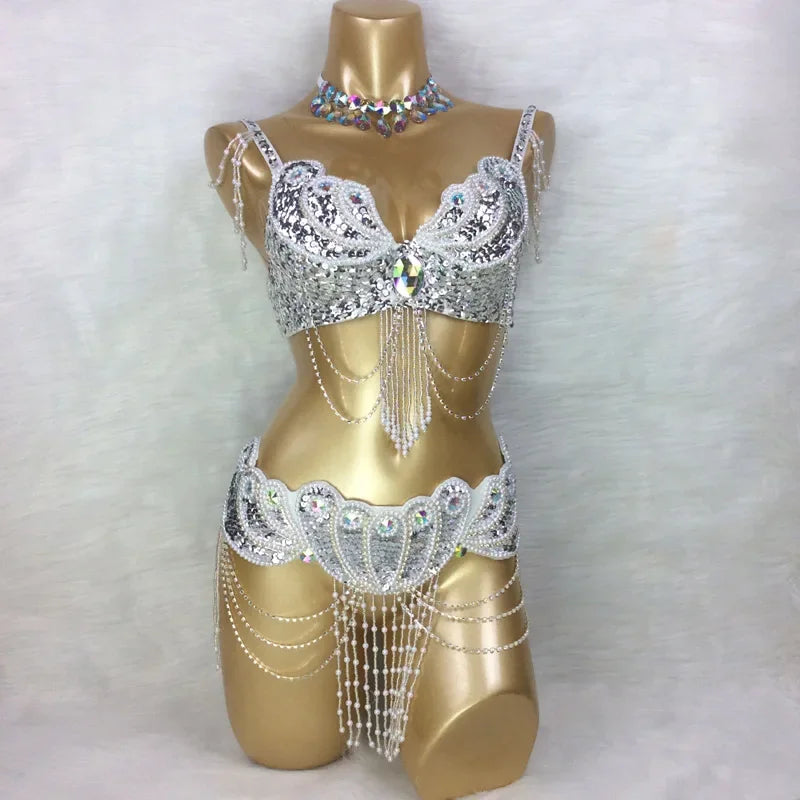 ASHBURN™ Beaded Luxe FESTIVAL Set – 3PC Festival Edition (Bra + Belt + Collar)