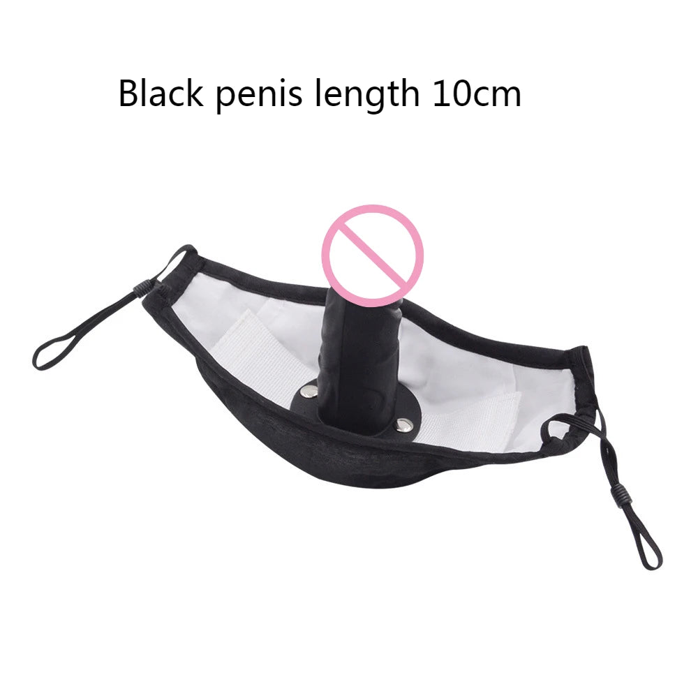 Face Mask with Detachable Dildo Gag Strap On Face Dildo Mouth Penis Deep Throat Adjustable BDSM Adult Sex Toy For Women Couples