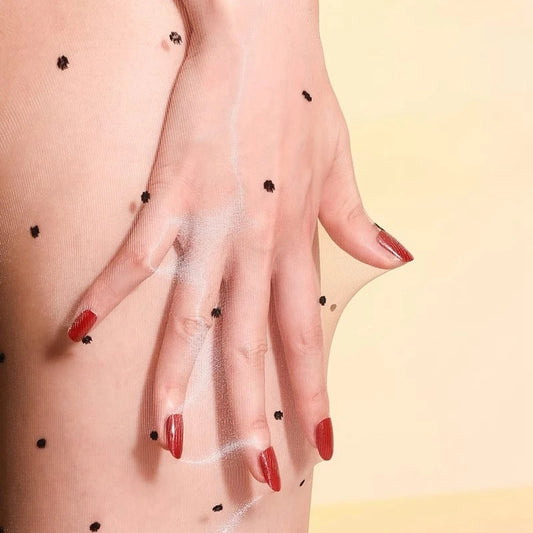 ASHBURN™ Oil Glossy Polka Dot Pantyhose – 5D Ultra Thin, Seamless Party Tights