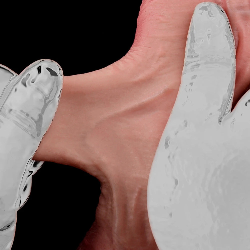 ROUGH BEAST Double Layer Soft Silicone Realistic Silicone Dildo Clitoral Vagina and Anal Stimulation with Strong Suction