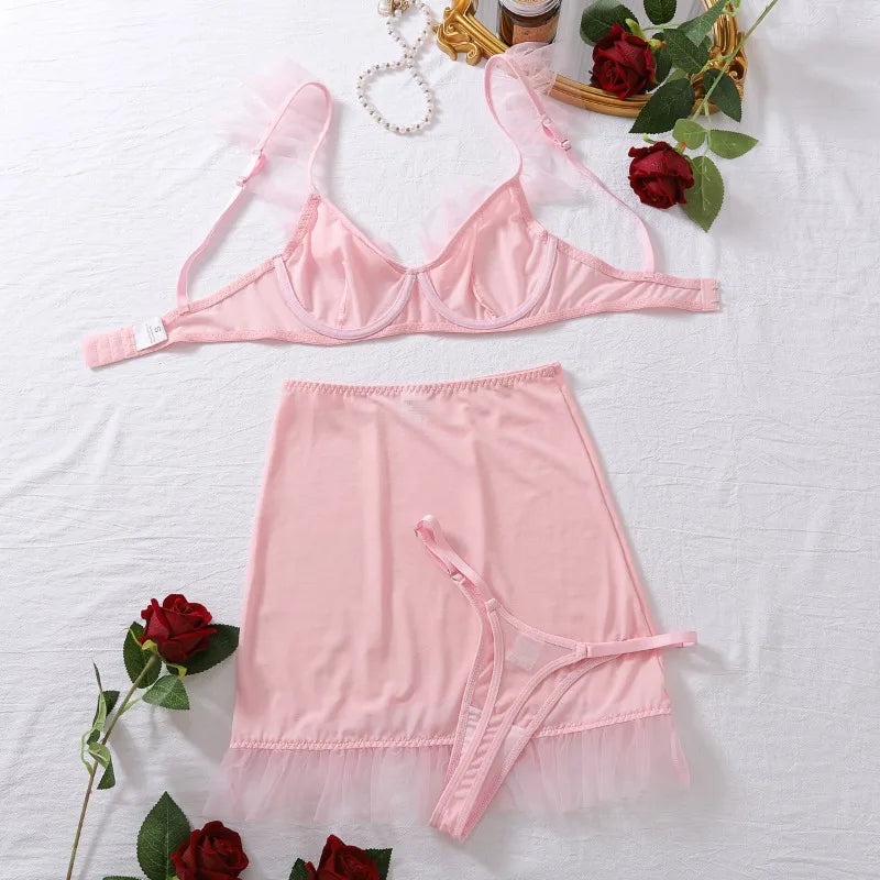 Toucheart Sexy Lingerie To Catch Lenceria Hot Mujeres Sexy Clothes Women Lingerie Hot Perspective Mesh Buttocks Fishtail Skirt