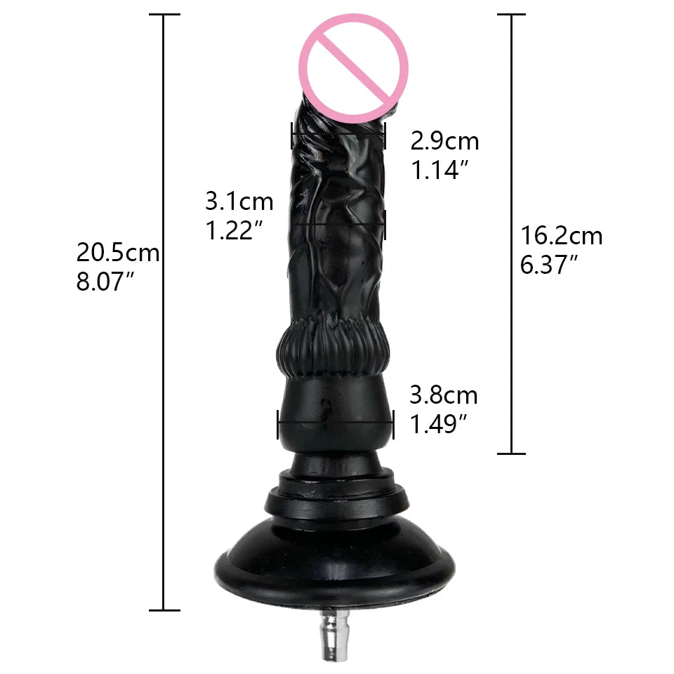 ROUGH BEAST Sex Machine Black Dildos Attachment for Vac-U-Lock Masturbation Machine Anal Plug Automatic Sex Toy Accessories