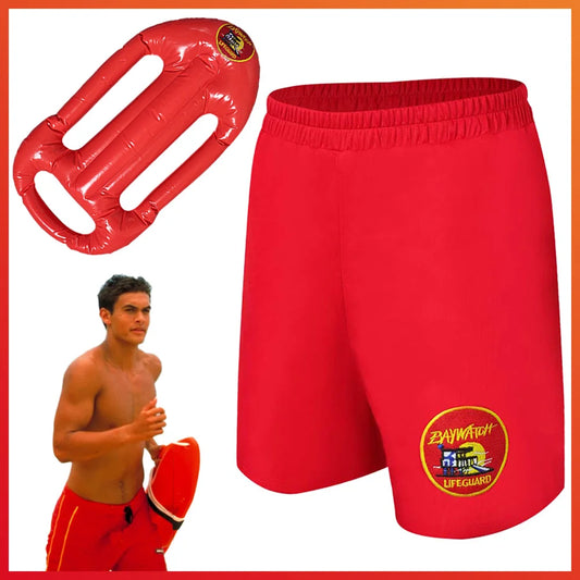 1989 TV Baywatch Costume Disguise Mitch Buchannon Cosplay Fantasy Shorts Summer Beach Wear Adult Men Roleplay Fantasia Outfits