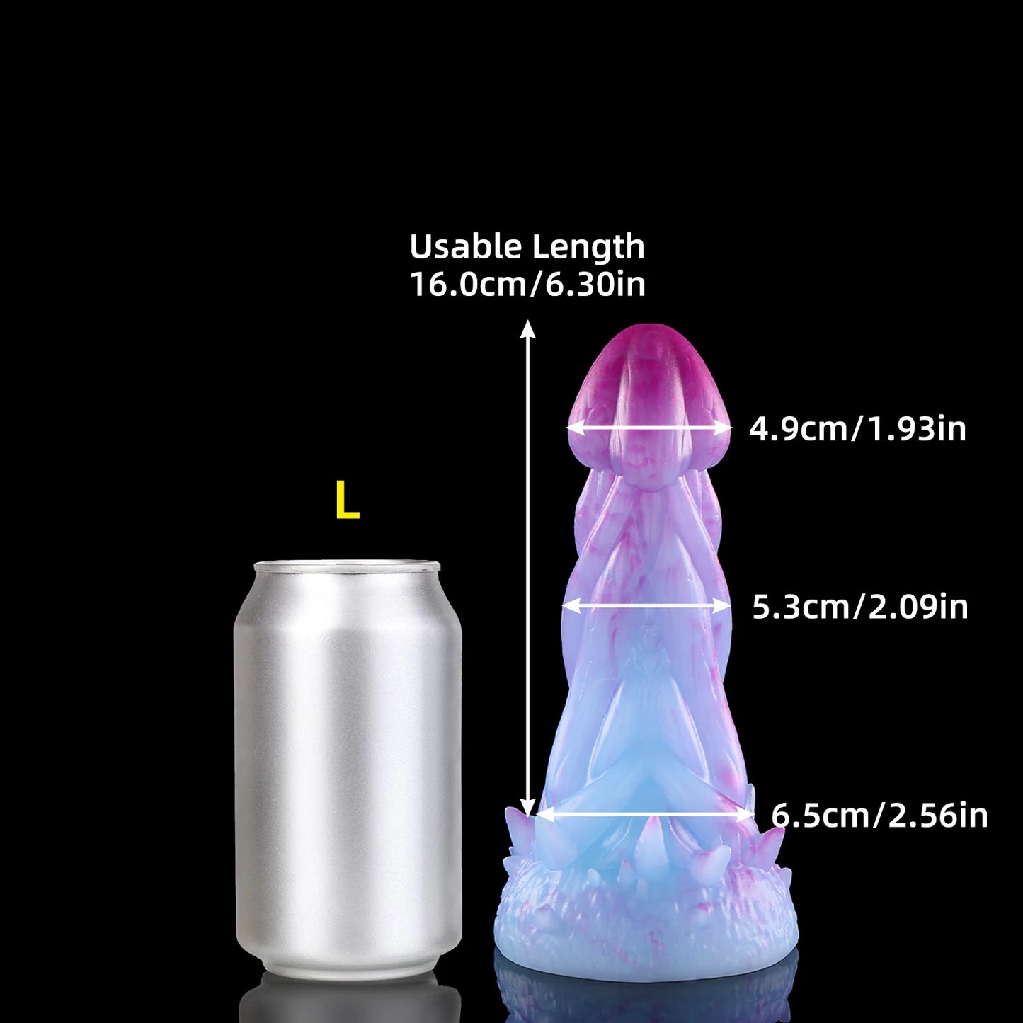 MOOM Liquid Silicone Anal Dildo Weird ALIEN Shape Huge MINI -XL