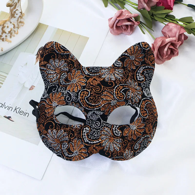 Sexy Women Role play Cat Mask Half Face Fox Animal Cosplay Sex Mask Halloween Party Mask Masquerade Ball Fancy Masks