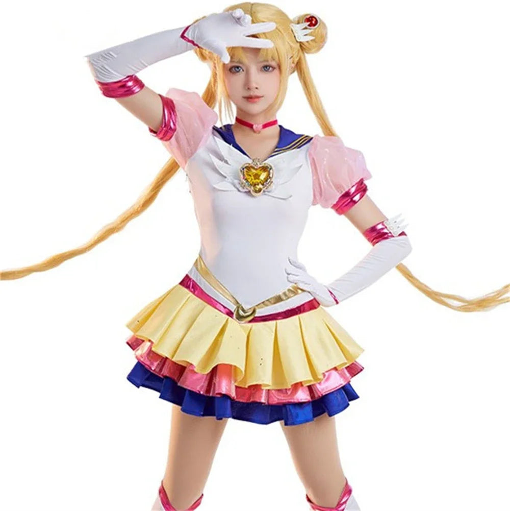 SAILOR MOON Tsukino Usagi Cosplay Costume 30th Anniversary Combat Suit Woman Christmas Cosplay Dress