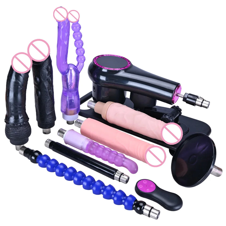 ROUGH BEAST New Sex Machine with 3XLR Attachment Wireless AutomaticMasturbation Machine for Women and Men Remote Control Sex Toy