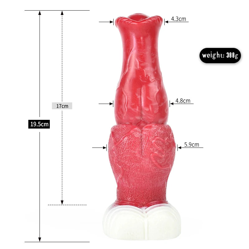 ASHBURN  Alien STALLION Dildo with Suction Cup Knot Flower Head Prostate Stimulator Cock Buttplug Sexy Shop Toy for Women Men Foreplay