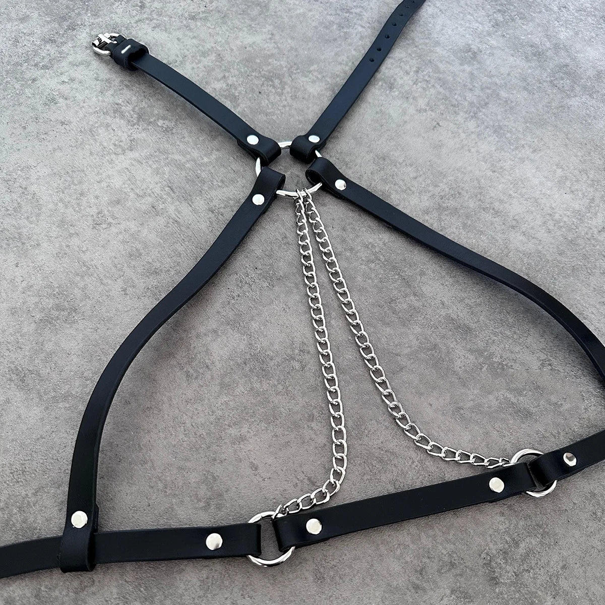 Women Fashion Belt PU Leather Bondage Body Harness Breast Punk Belts Decorative Harness Gothic Waistband Clothing Accessoreis