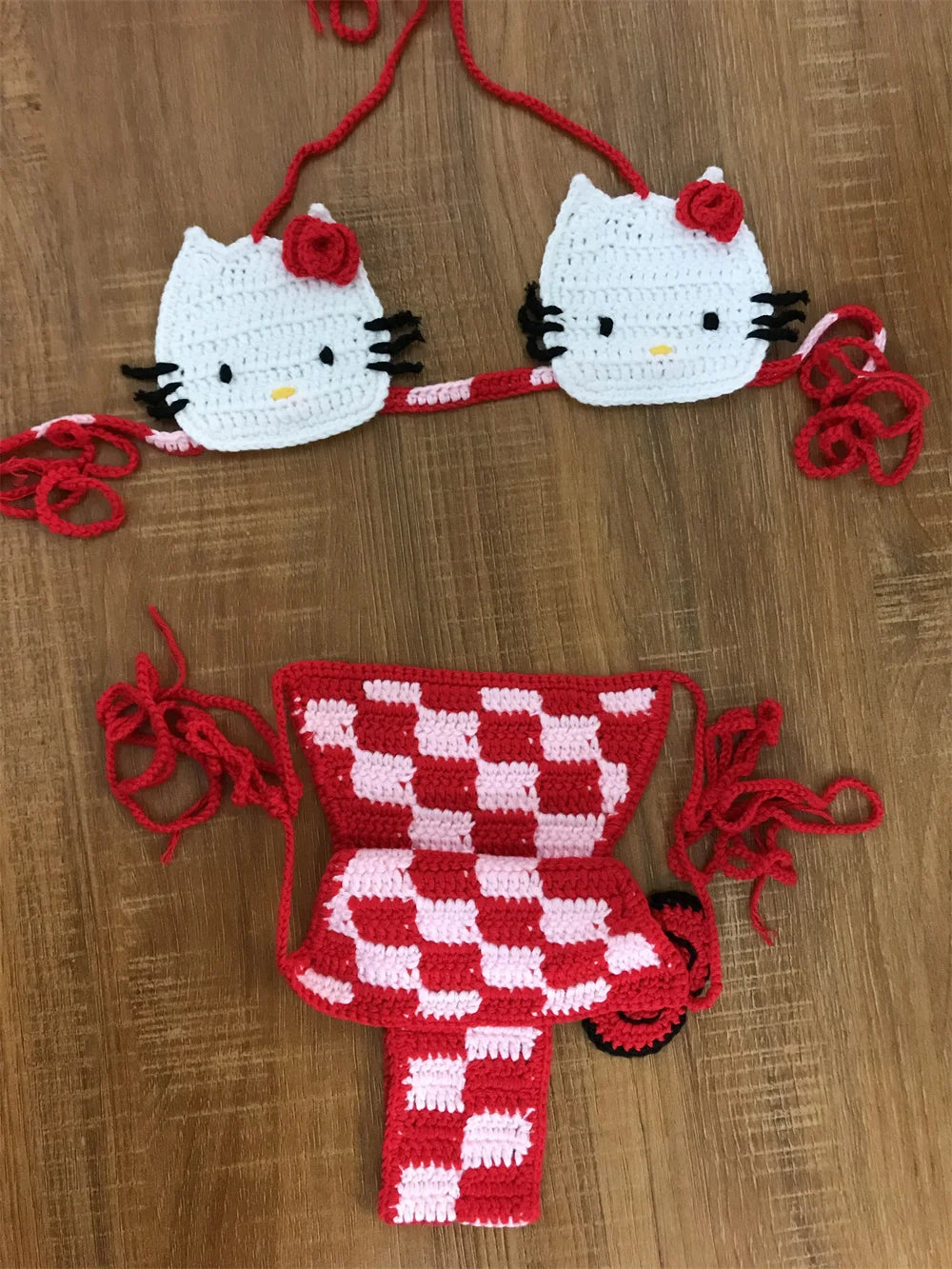 100% Handmade Crochet swimsuit set . As seen on Models. Fashionable Crochet bikini top and bottom. Bow Bathing Suit outfits
