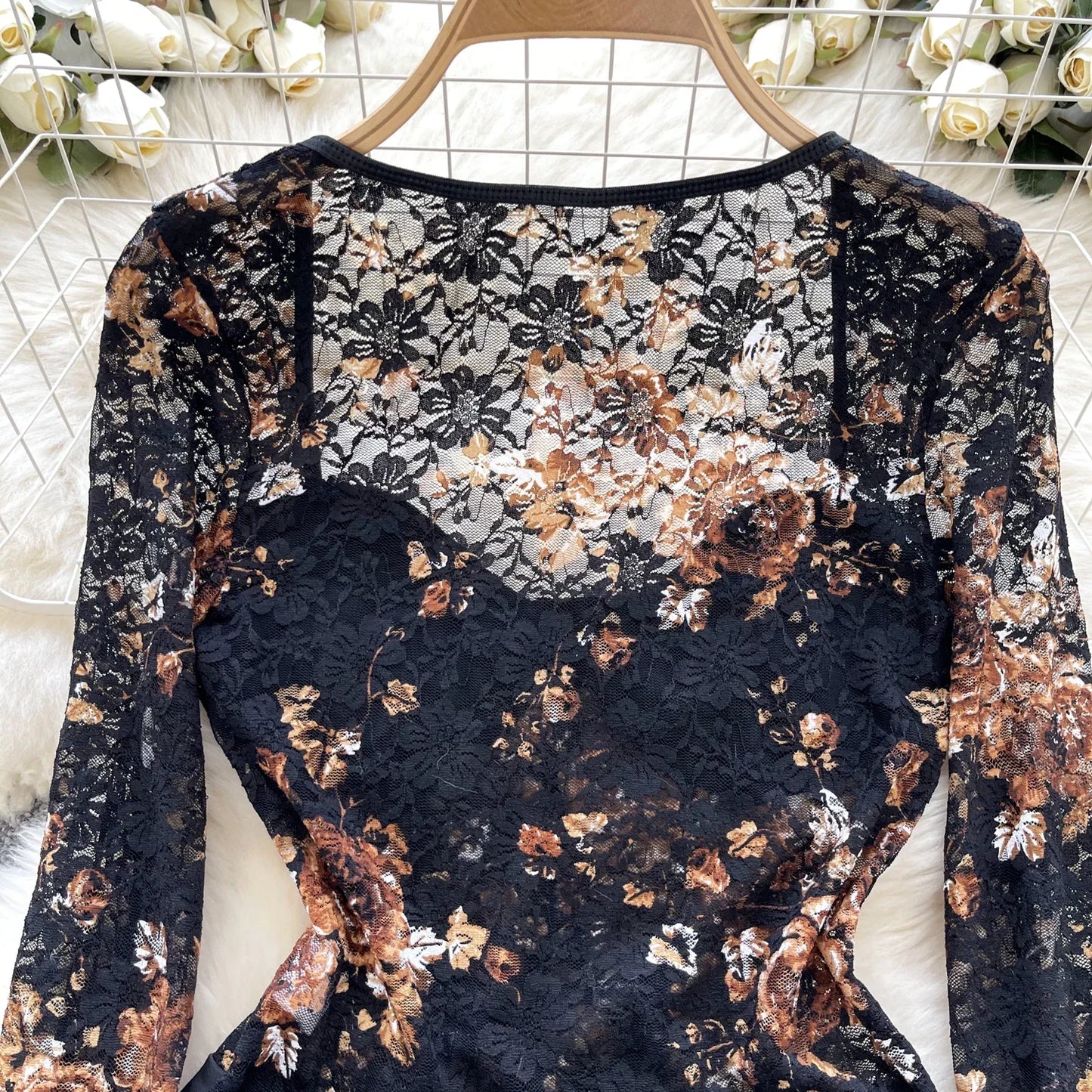 Women Sexy Lace Bodysuit Chic Square Neck Jumpsuits Summer Beach Vacation Slim Rompers Clothing