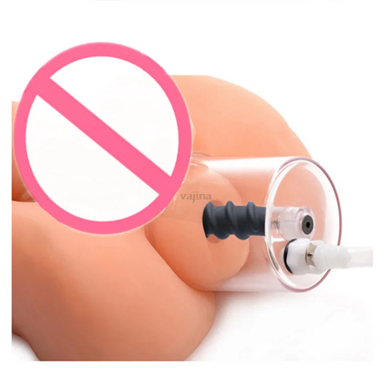 Vacuum Pump Anal Plug Butt Beads Sucking Cup Gay Rosebud Prostate Massager BDSM Sex Toys Adult Anus Dilator Man Masturbators