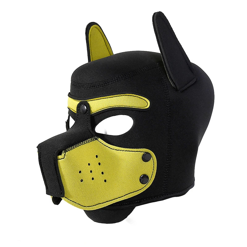 Dog Head Mask Removable Muzzle Hood Mask Cosplay Roleplay Party Gay Puppy Mask Bdsm Masks Masquerade Mask Sex Toys for Couples
