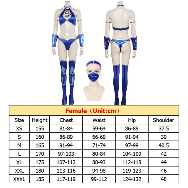 Kitana Mileena Katana Cosplay Game Mortal Cos Kombat Jumpsuit Mask Costume Women Swimsuit Bikini Halloween Carnival Party Suit