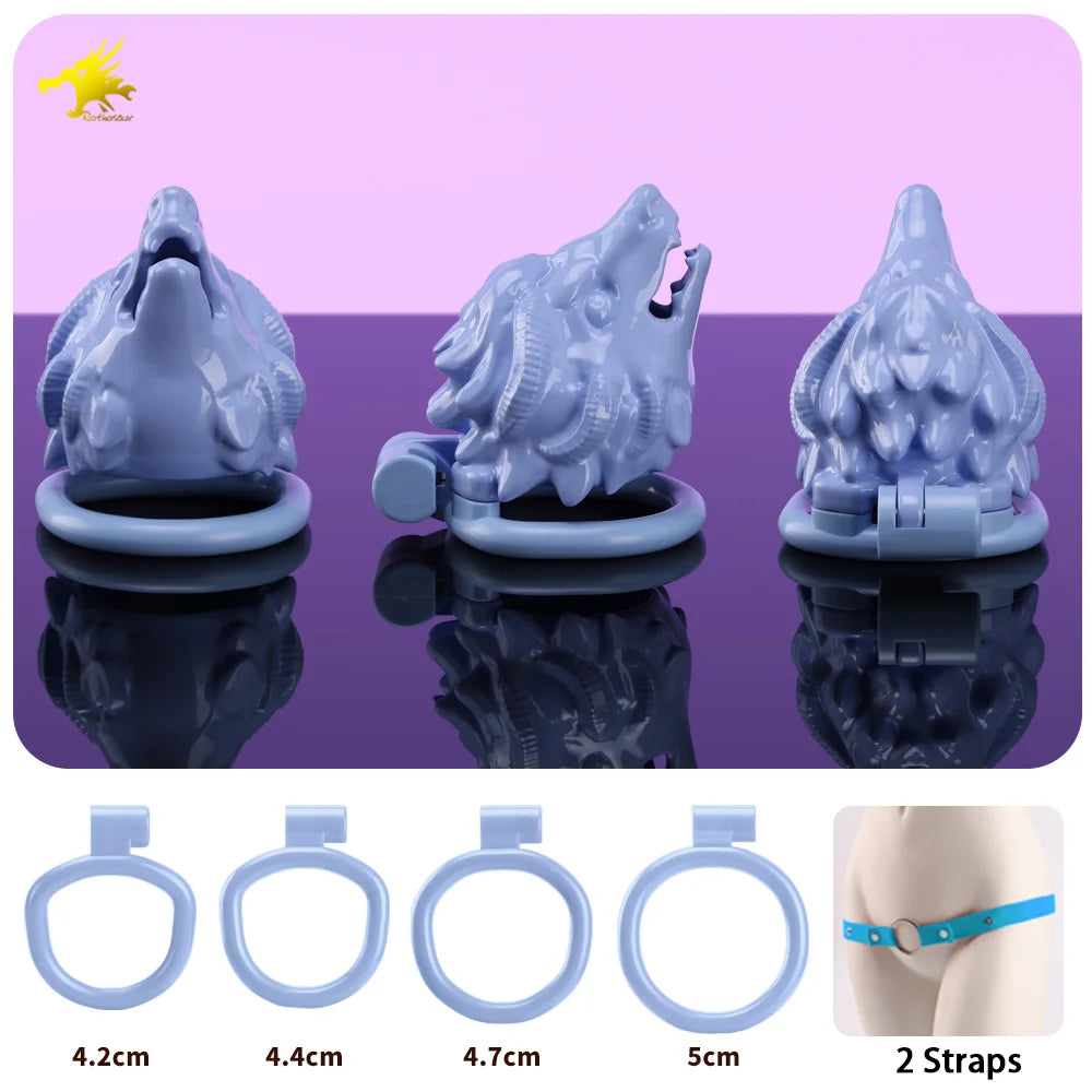 New ABS Chastity Cage Male Flat Cock Cage Penis Ring Slave Bondage SM Sissy Gay Penis Devices Adult Sexy Toys For Men
