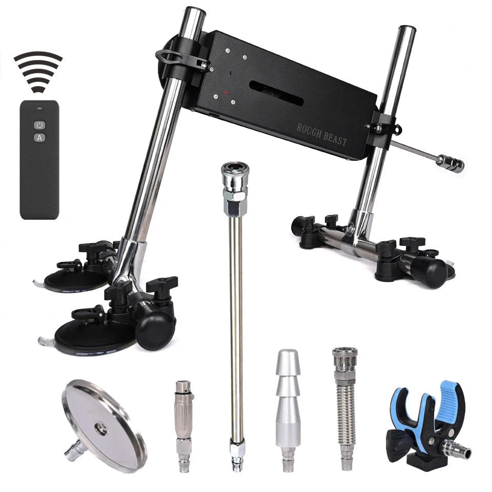 ROUGH BEAST Automatic Sex Machine with Dildo Attachment Wireless 70W Power Masturbation Machine for Women Telescopic Men Sex Toy