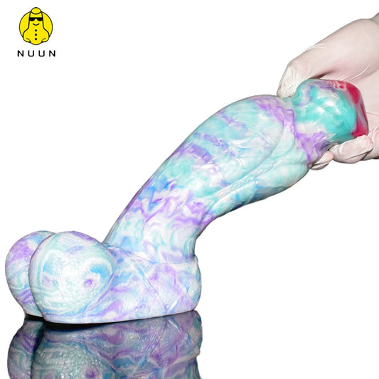 ASHBURN Liquid Silicone BEAST Monster Huge Dildo Ice Dragon Cock Anal Plug Long Penis Clitories Masturbation Sex Toys For Women Men