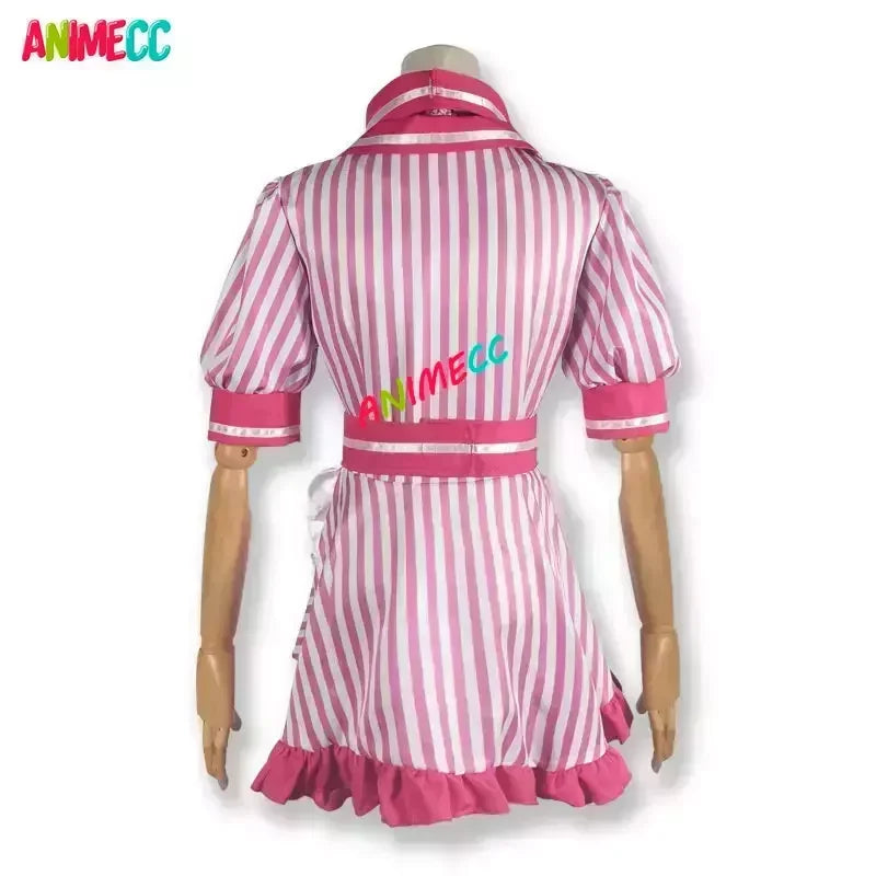 ANIMECC in Stock Marin Kitagawa Cosplay Costume Wig Pink Waitress Sweet Maid Dress Anime Halloween Party for Women