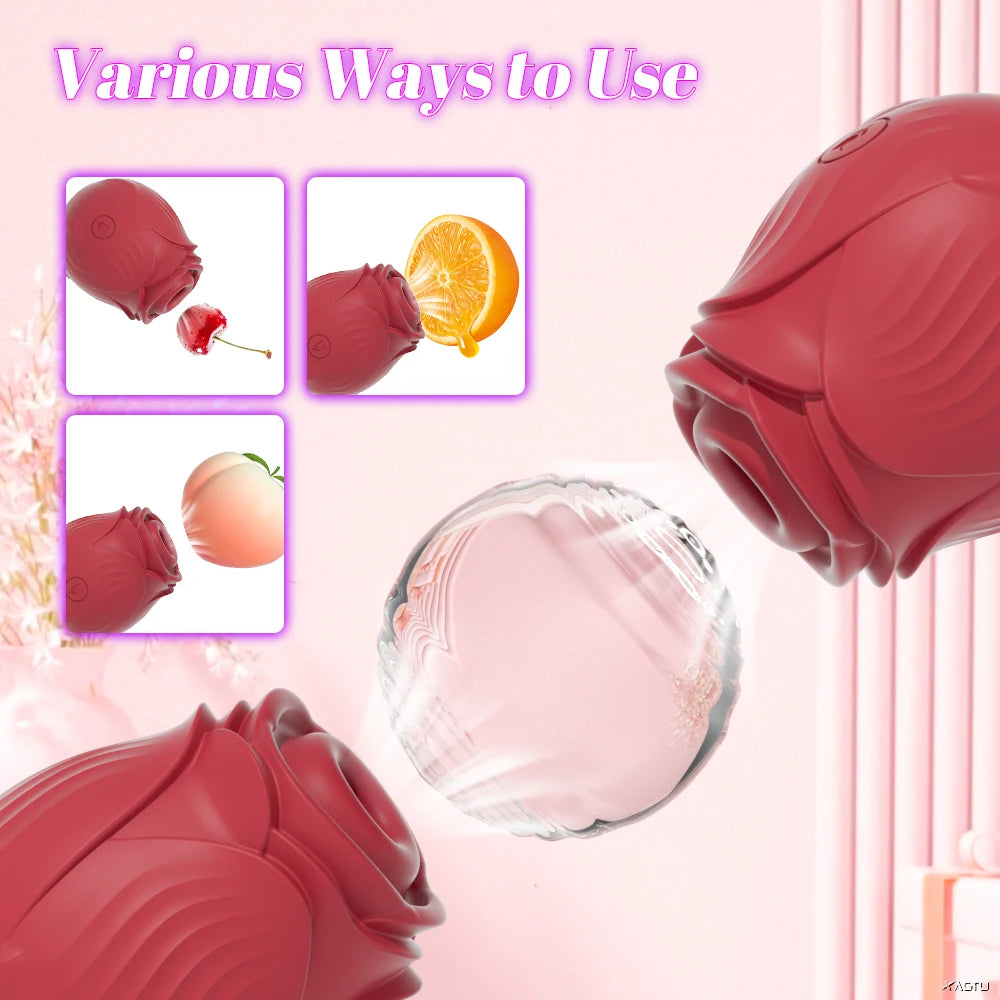 Sucking Vibrator for Women Vacuum Clitoris Stimulator Female Oral Nipple Clit Powerful Sucker Vibrating Adults Sex Rose-Toys