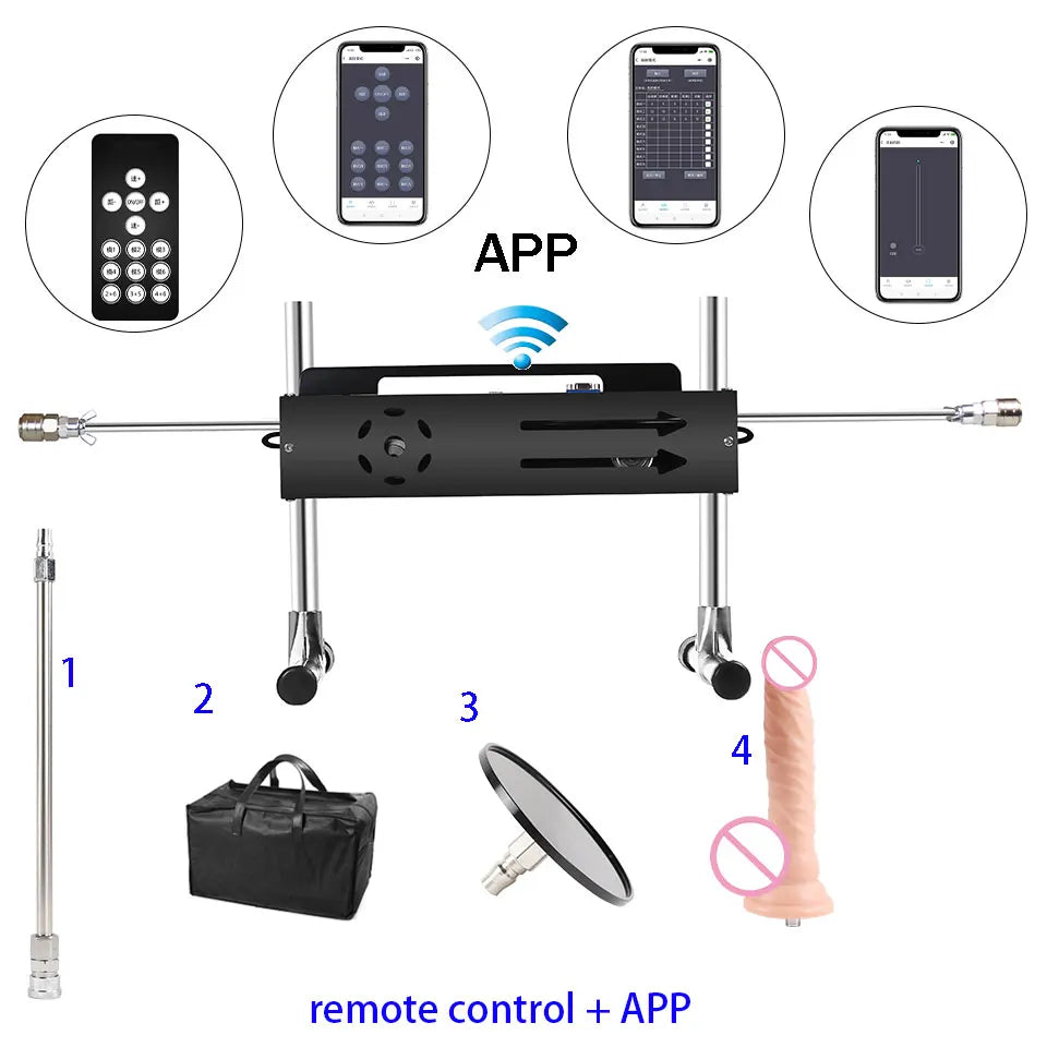 NEW Wireless APP Sex Machine with Amazing Features,Powerful,All Angle Adjustable,No Moveback Machine,200W motor, stroke 15cm