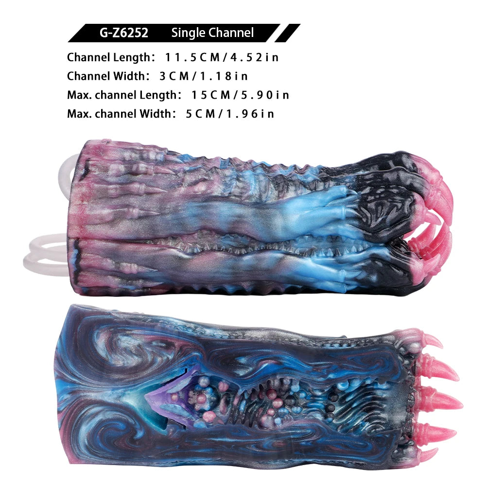 ASHBURN Silicone variety Fantasy MONSTER Realistic Ejaculation Pussy Male Masturbator Squirting Liquid Silicone Sex Toy For Men