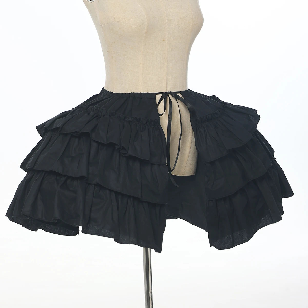 Baroque Pannier Petticoat Women Victorian Bustle Hoops Ruffled Cages Skirt Cosplay Lolita Underskirt Crinoline
