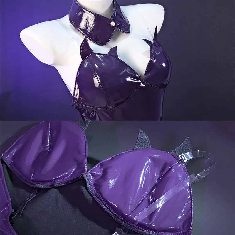 ROLECOS Original Freeing Nazumi Yakuwa Bunny Girl Costume Halloween Party Roleplay Adult Purple Bunny Suit Sexy Women Uniform