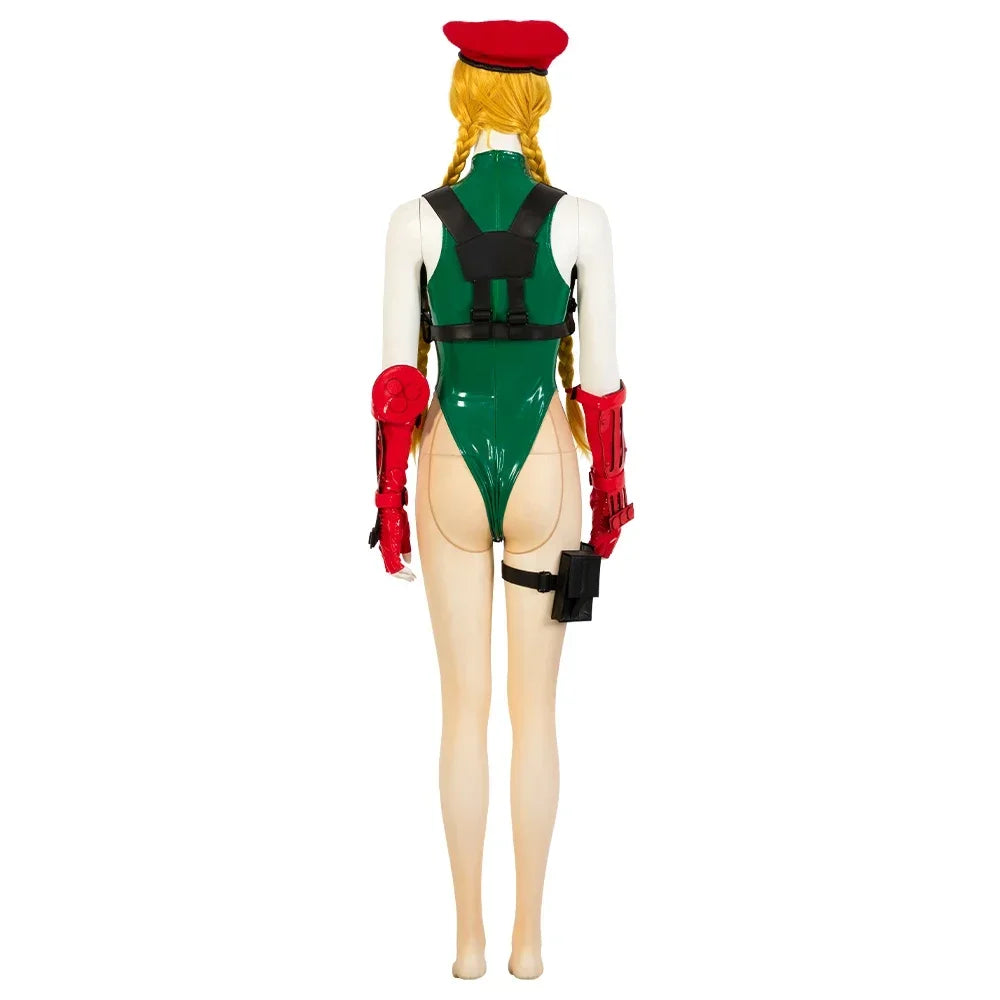 Games Cammy Cosplay Costumes Halloween Sutorito Faita Anime Cosplay Cammy Green Jumpsuit  Cosplay Costumes