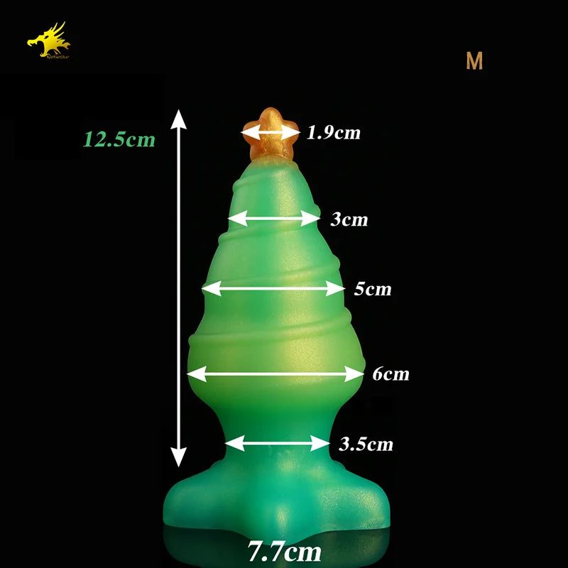 Soft Silicone Anal Plugs Christmas Tree Anal Stimulator Trainer Sex Play Toy for Women Couples G-spot Sex Products
