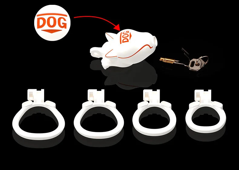 Puppy IDO Male Chastity Cage Adult Bondage Sex Toys Cb Lock with 4 Size Penis Rings Discree Preventing Cheating Chastity Device