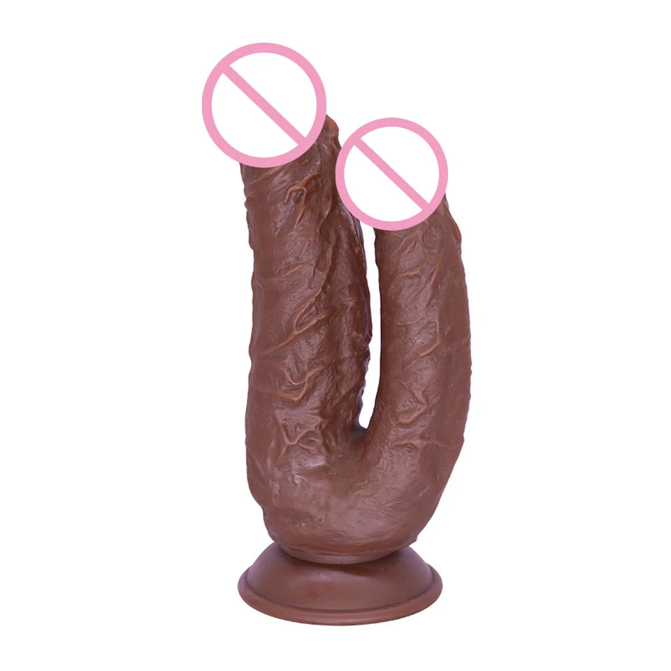 ROUGH BEAST Double-end Dildo for Quick Air Sex Machine Women and Men Masturbation Machine Attachments Adult Erotic Products