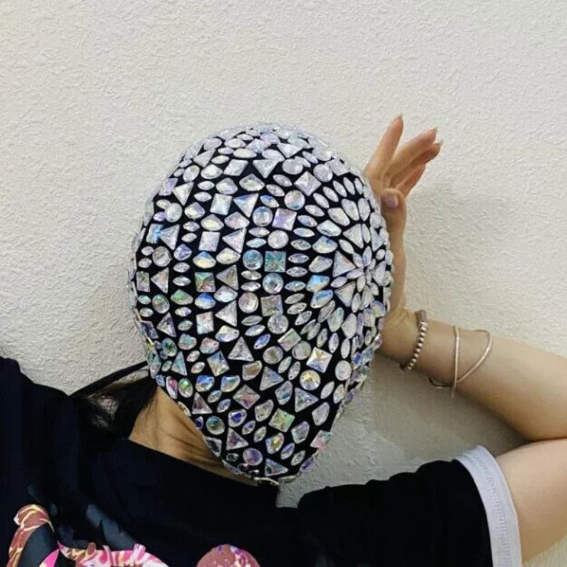 Studded Spikes Full Face Mask Cover Halloween Cosplay Funny Mask Night Club Dance Mask For Adult Toy Nightclub Bar DJ Party