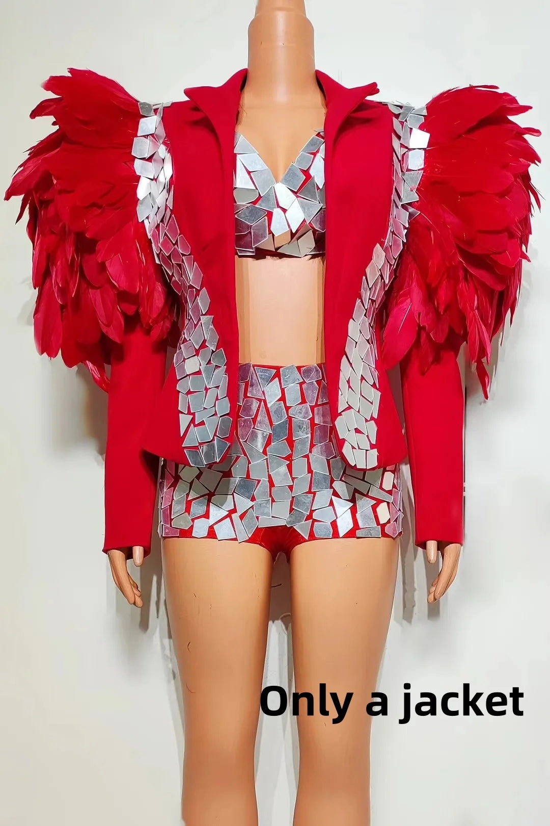 ASHBURN™ VOIDWEAR Command Set – Liquid Halter Top + Gloss Mini Shorts + Cropped Jacket (3-Piece Fit)