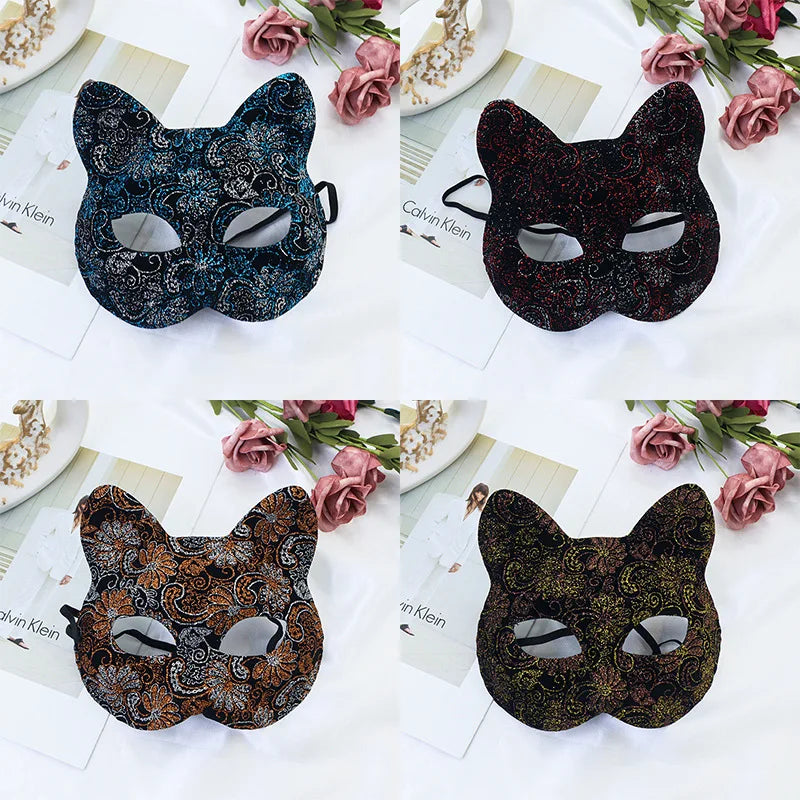 Sexy Women Role play Cat Mask Half Face Fox Animal Cosplay Sex Mask Halloween Party Mask Masquerade Ball Fancy Masks