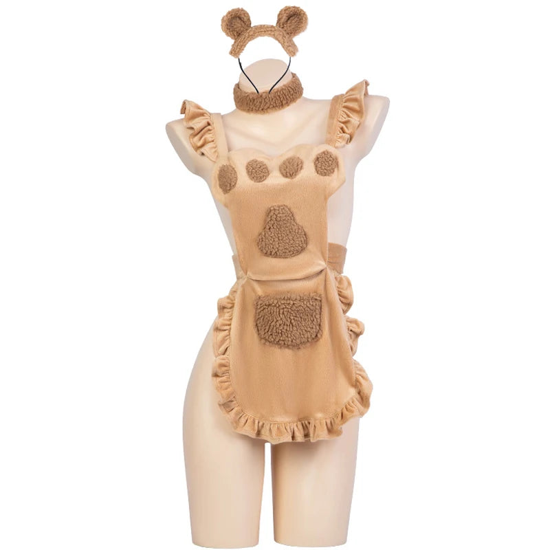 AniLV Animal Series Plush Warm Clothes Fox Tiger Wolf Chinese Panda Rabbit Cat Uniform Outfit Cosplay  Costume