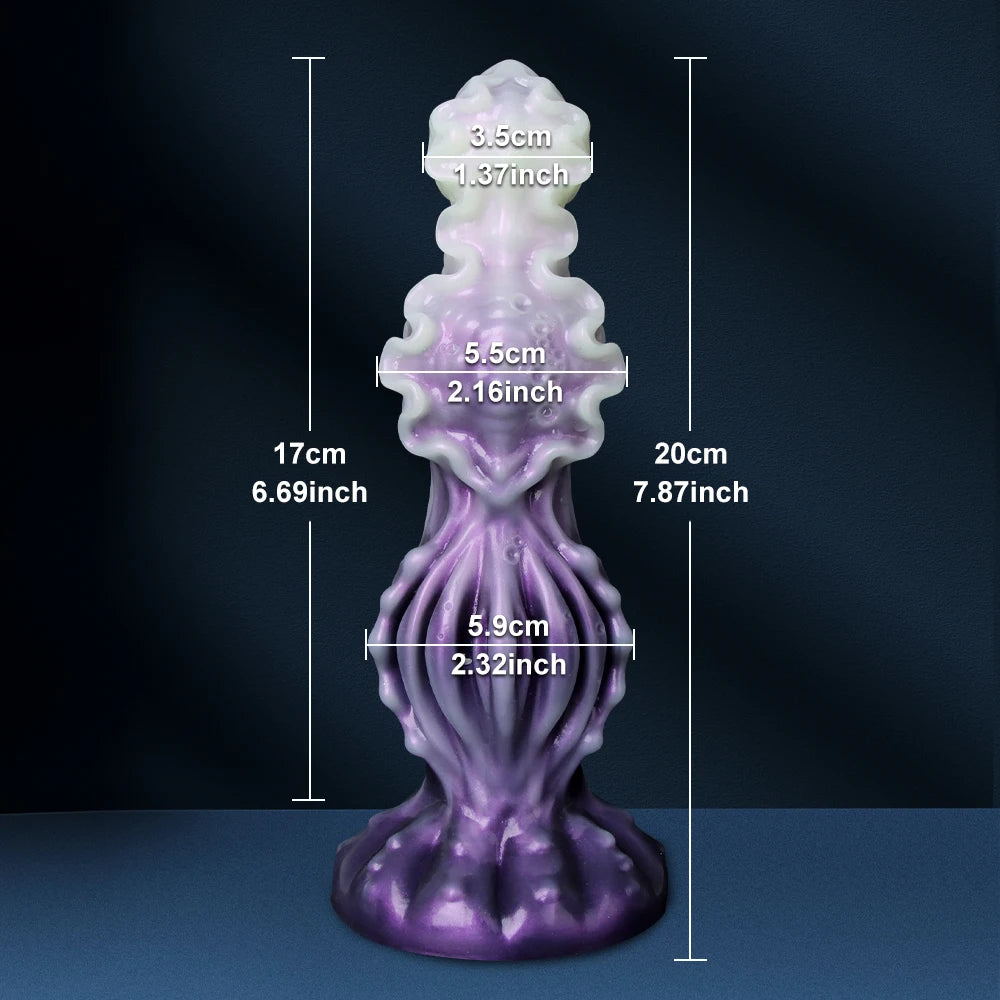 Huge Alien Dildo Dragon Scale Texture Penis Monster Anal Plug Thick Purple Penis for Women Vagina Clitoral Stimulator Sexy Adult