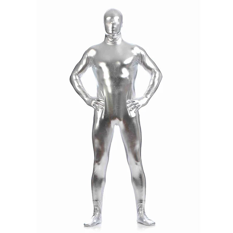 Metallic Solid Color Shiny Morph suits S-XXXL