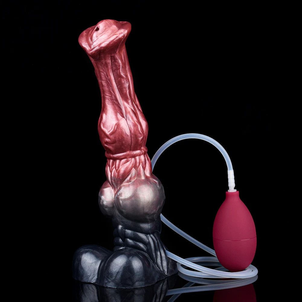 ASHBURN Huge Knot Squirting STALLION Dildo Silicone Water Spray