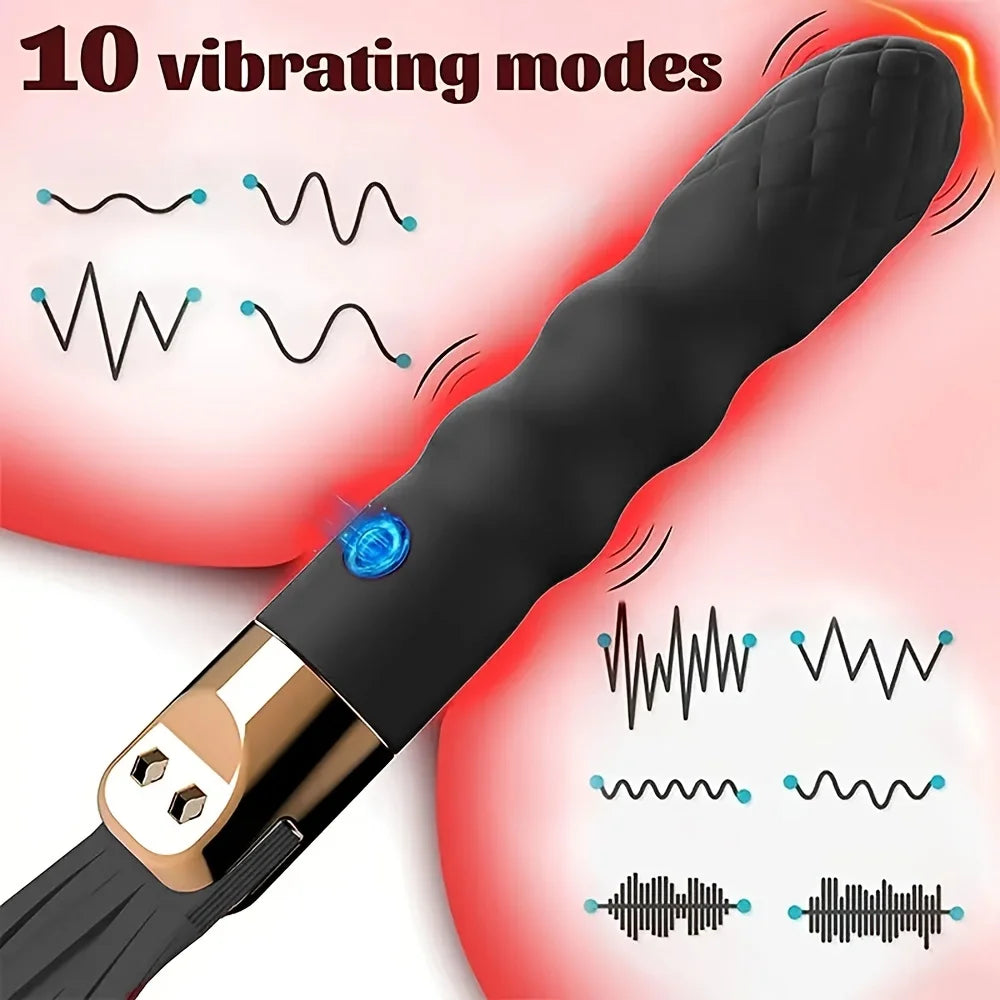 Women'S G-Spot Vibrator Premium Soft Leather Women'S BDSM Adult Sex Toys  2IN1 Ergonomic Design Rechargeable Sex Whip Vibration