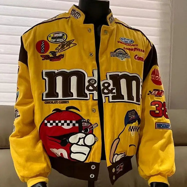 Cartoon Jacket Women Embroidery Oversized Varsity Jacket Men Spring Autumn Baseball Bomber Coat Outwears Women Clothing Youthes