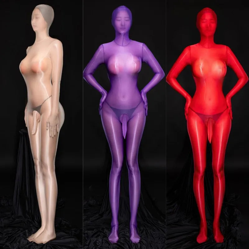Sexy male/ Female Hot Lingerie Full Body Wrap Head Dildo Fetish Bdsm Porn Sexual Underwear Erotic Body Stockings Penetration 18+ XXX