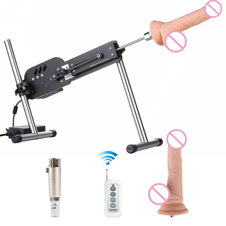 FREDOUCH Upgrade Sex Machine with Remote Control Super Silent Ultra Adjustable Vac u Lock 30db 120W love machine with free big d
