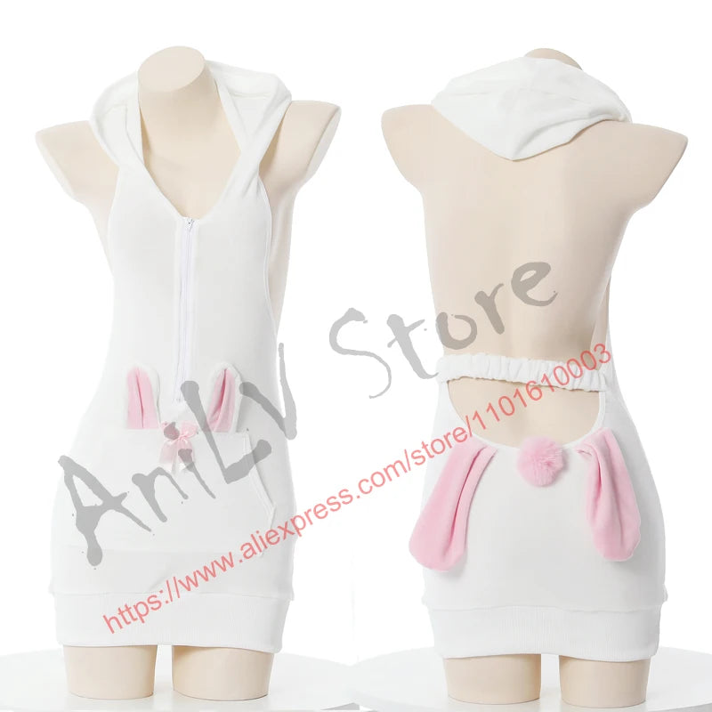 AniLV Animal Series Plush Warm Clothes Fox Tiger Wolf Chinese Panda Rabbit Cat Uniform Outfit Cosplay  Costume