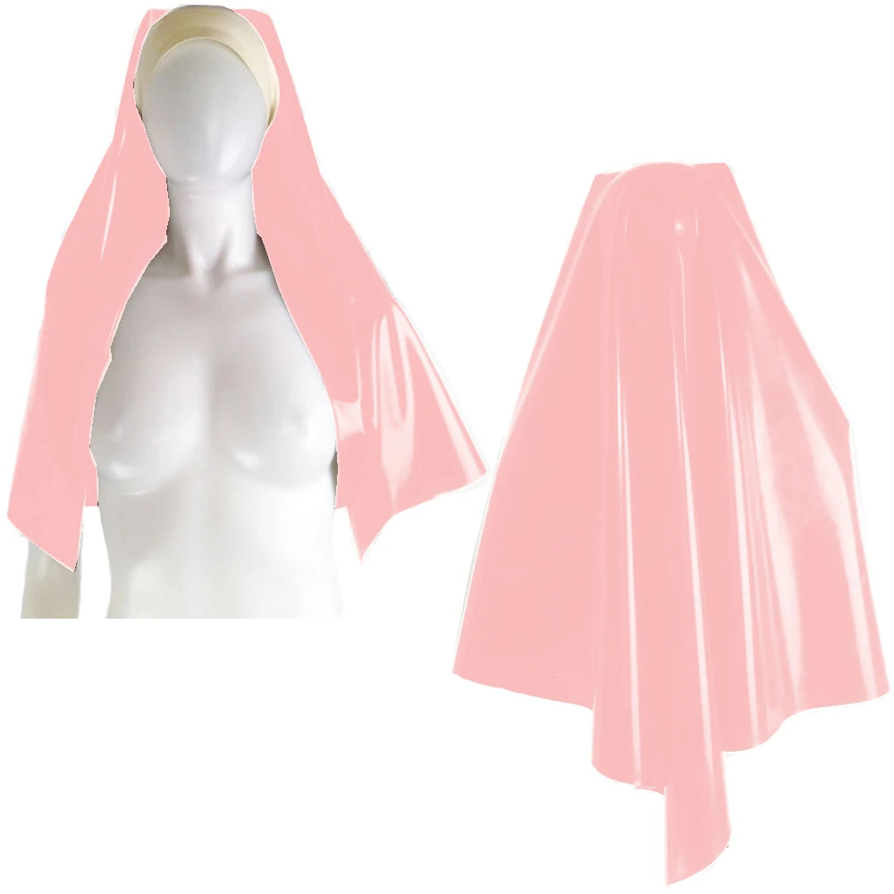 Unisex Nun Headgear Women Cosplay Costumes Maid Role Play Nun Sister Uniform LATEX FAUX