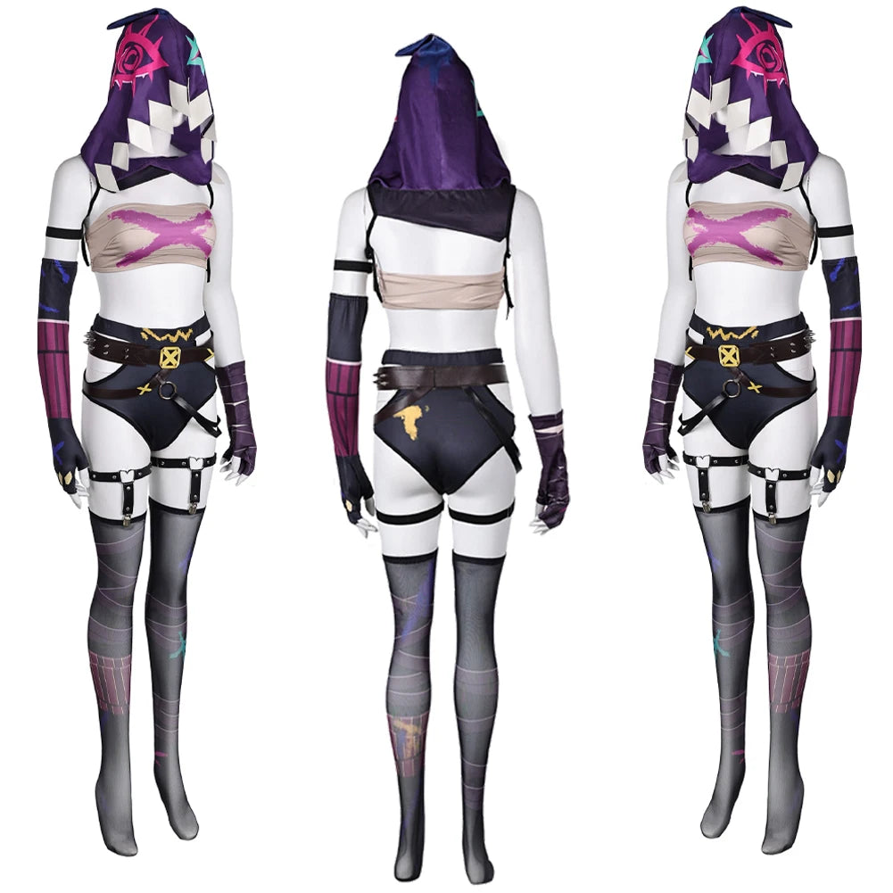 Jinx Cosplay Sexy Lingerie Costume Arcane Game LOL Jinx Sexy Uniform Women Role Play Dress Up Outfits Halloween Carnival Suits