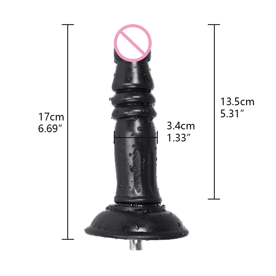 ROUGH BEAST Sex Machine Black Dildos Attachment for Vac-U-Lock Masturbation Machine Anal Plug Automatic Sex Toy Accessories