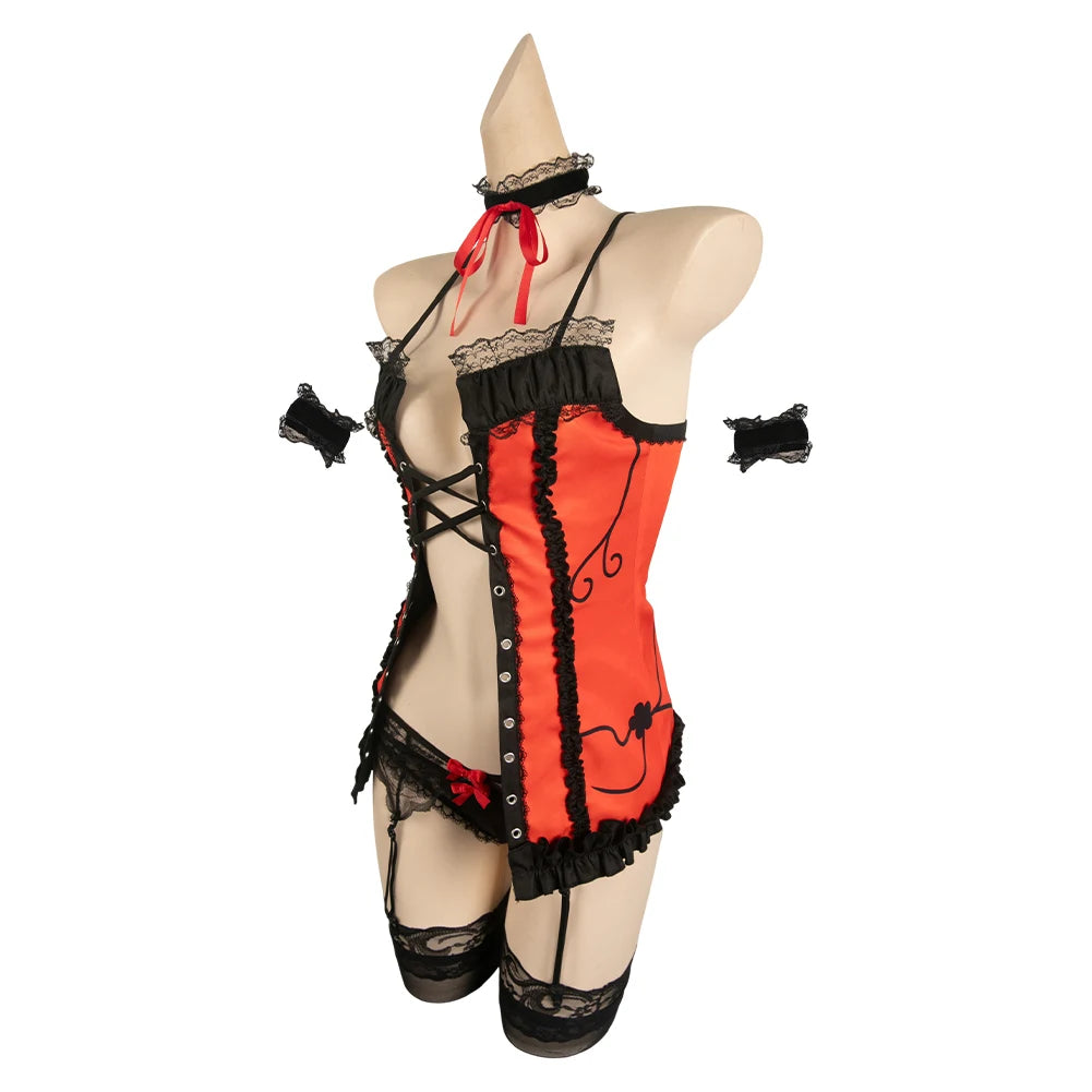 DATE Anime A LIVE Tokisaki Kurumi Cosplay Costume Adult Women Bunny Girls Jumpsuit Wig Outfits Halloween Carnival Party Suit