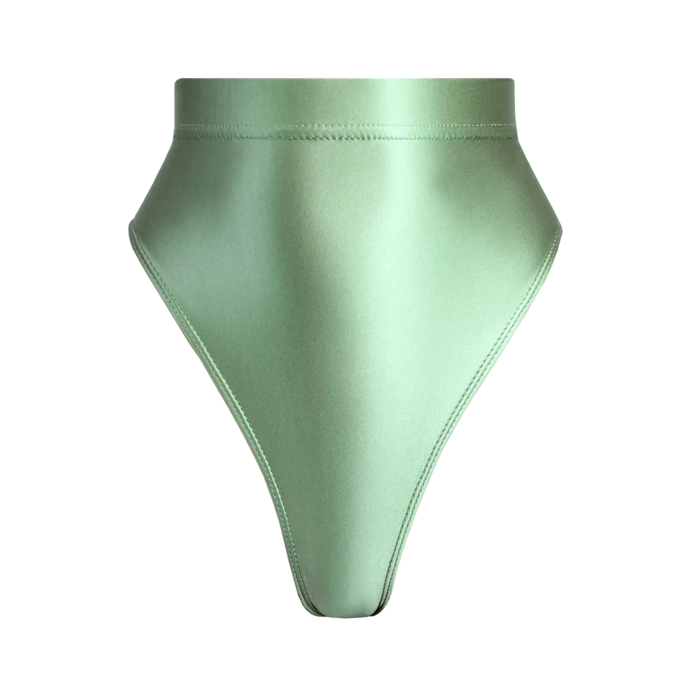 High Waist T-Shaped Short Pants for Women, Shiny Glossy, Monochrome Bikini Tights, High-Fork Briefs, Sexy Underpants, All Season