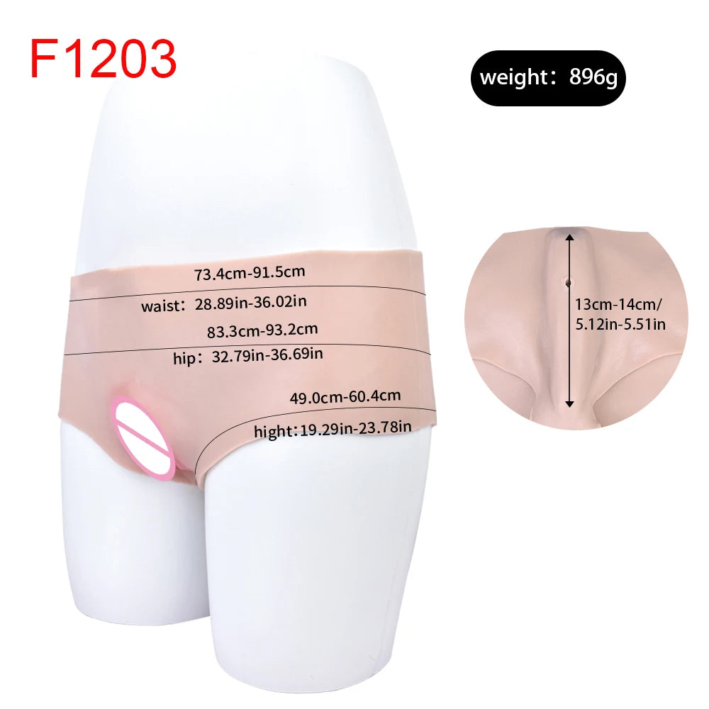 VOID SKIN: HEXED CURVE – Fake Vagina Gaff Briefs with Hip Enhancement